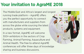 Jiangshan Will attend the AgraME 2018 Exhibition in Dubai UAE
